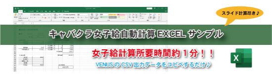 女子給自動計算用EXCELファイル/各種サンプル